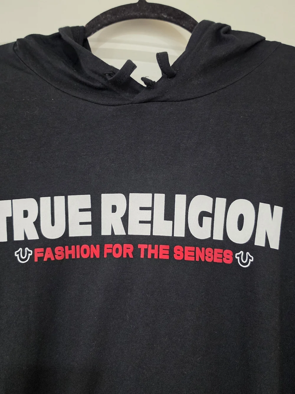 True Religion Men's Black Logo Hoodie Tank